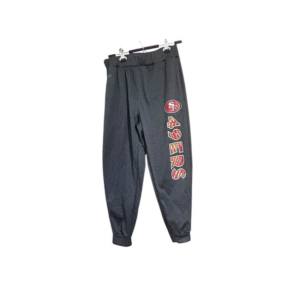 Zubaz NFL Men's San Fran 49ers Poly Fleece Dark Heather Gray Sweatpants - Picture 1 of 8